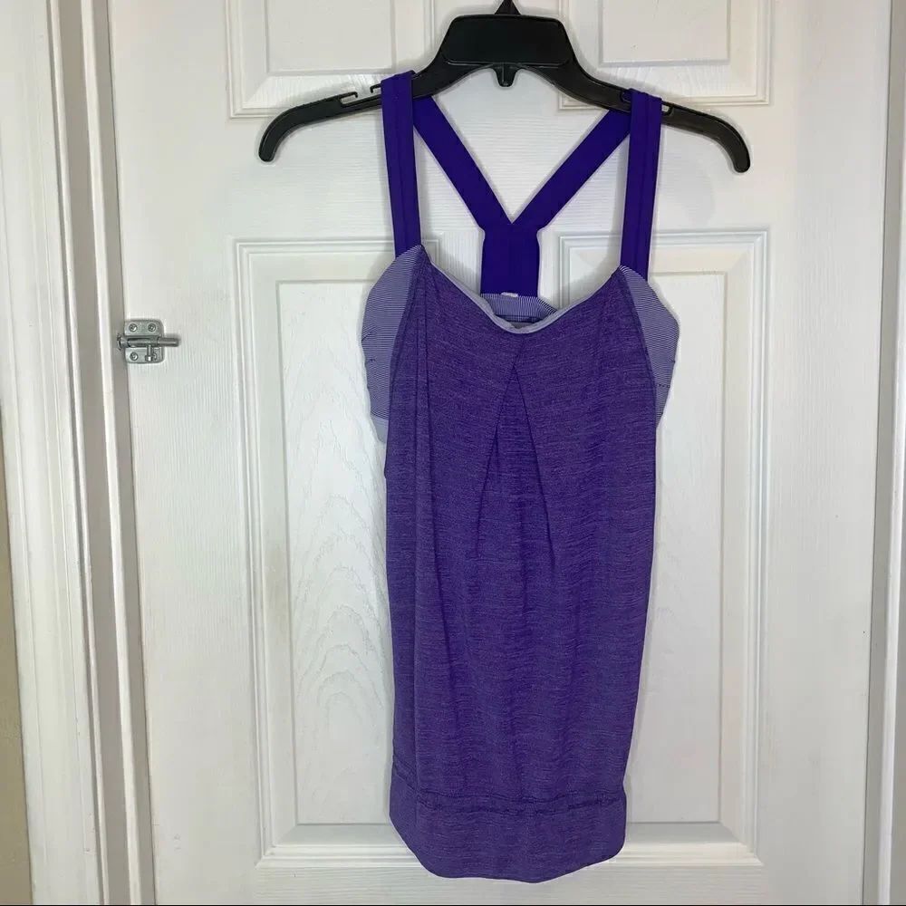 Lululemon Rest Less Tank Bruised Berry Size 6 Purple Built In Bra